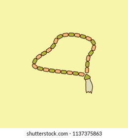 beads colored field outline icon. Element of Arabian culture icon for mobile concept and web apps. Field outline beads icon can used for web and mobile