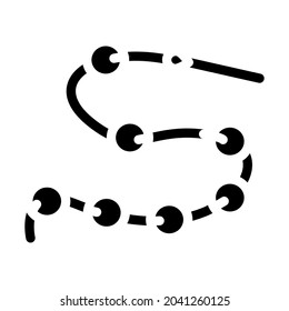 beads decoration glyph icon vector. beads decoration sign. isolated contour symbol black illustration