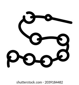 beads decoration line icon vector. beads decoration sign. isolated contour symbol black illustration