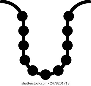 Beads glyph icon illustration vector