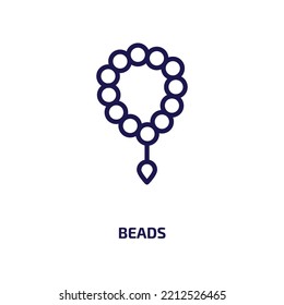 beads icon from cultures collection. Thin linear beads, bead, beauty outline icon isolated on white background. Line vector beads sign, symbol for web and mobile