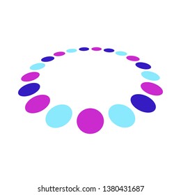 Beads Icon. Flat Color Design. Vector Illustration.