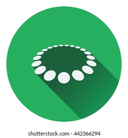 Beads icon. Flat color design. Vector illustration.