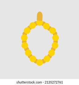 Beads icon in flat style about ramadan, use for website mobile app presentation