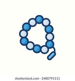 beads icon, isolated ramadan theme icon illustration