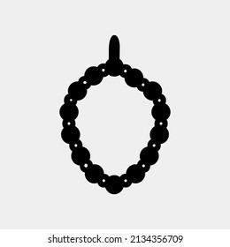 Beads icon in solid style about ramadan, use for website mobile app presentation