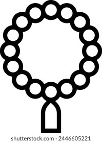 Beads icon. Thin linear style design isolated on white background
