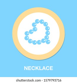 Perlsymbol - Vektorkettengrafik, Schmuckdesign. Modesymbol