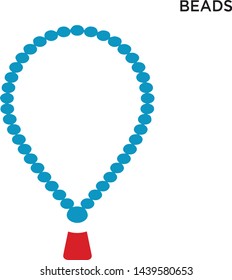 Beads icon white background simple element illustration