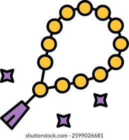 Beads Line vector Icon Design