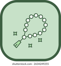 Beads Line vector Icon Design