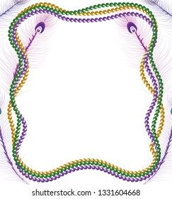 beads mardi gras frame