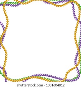 beads mardi gras frame