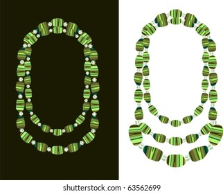 beads of the natural gemstone
