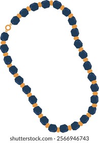 Beads necklace bijouterie accessory vector illustration