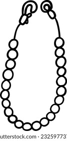 beads on the neck women's jewelry bijouterie doodle linear cartoon coloring