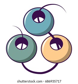 Beads On A String Icon. Cartoon Illustration Of Beads On A String Vector Icon For Web Design