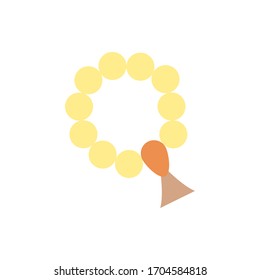 Beads rosary Ramadan icon. Simple color vector elements of islam icons for ui and ux, website or mobile application