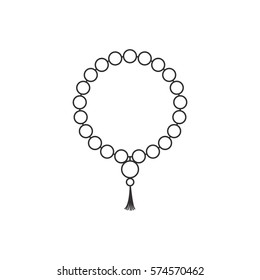 Beads  Rosary religious accessories  Vector 