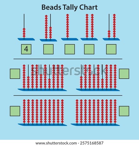 Beads Tally Chart Vector Design
