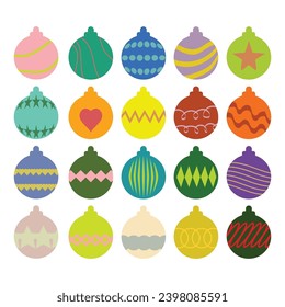 Colas de varios patrones para decorar el árbol de Navidad