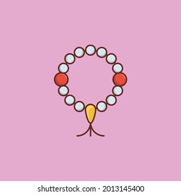 beads vector flat color icon