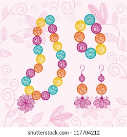 Beads vector illustration