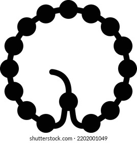  beads Vector illustration on a transparent background. Premium quality symmbols. Glyphs vector icons for concept and graphic design. 

