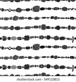 Beads. Vector seamless pattern.