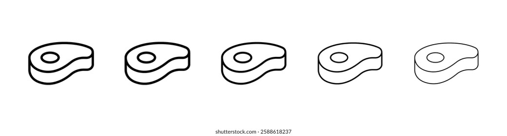 Beaf meat icon Vector logo sign