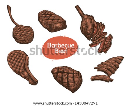beaf meat for menu design