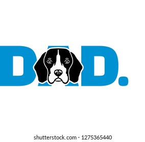 Beagle best dad ever slogan