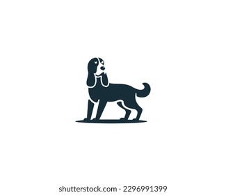 Beagle Dog Animals Logo Icon Design Vector Concept Template Illustration.