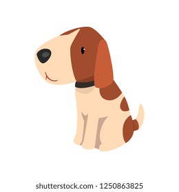Beagle dog, cute funny animal cartoon character vector Illustration on a white background