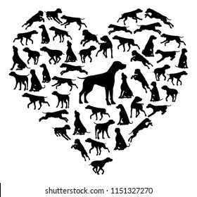 A Beagle dog heart silhouette concept for someone who loves their pet