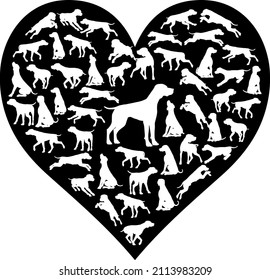 A Beagle dog heart silhouette concept for someone who loves their pet