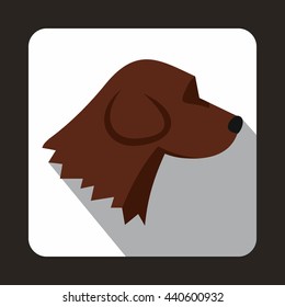 Beagle dog icon, flat style
