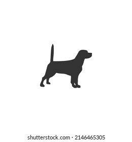 Beagle dog icon flat vector sign