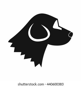 Beagle dog icon, simple style