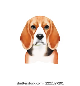 Logo de Beagle dog, ilustración vectorial