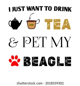 beagle dog lover ea drinker funny dog mom 5050 design vector illustration for use in design and print poster canvas