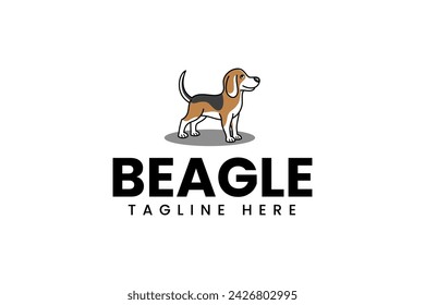 beagle dog mascot logo design for animal lover and pet shop business