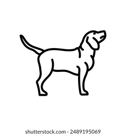 Beagle Dog Outline Icon, Vector illustration