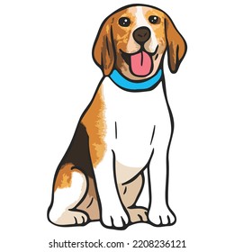 Beagle Dog Pet Colored Drawing