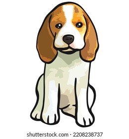 Beagle Dog Pet Colored Drawing