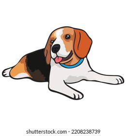 Beagle Dog Pet Colored Drawing