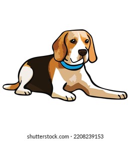 Beagle Dog Pet Colored Drawing