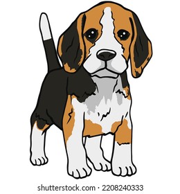 Beagle Dog Pet Colored Drawing