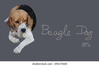 Beagle Dog Polygon Style