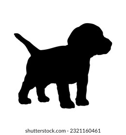 Beagle Dog puppies silhouette. Baby dog silhouette. Puppy